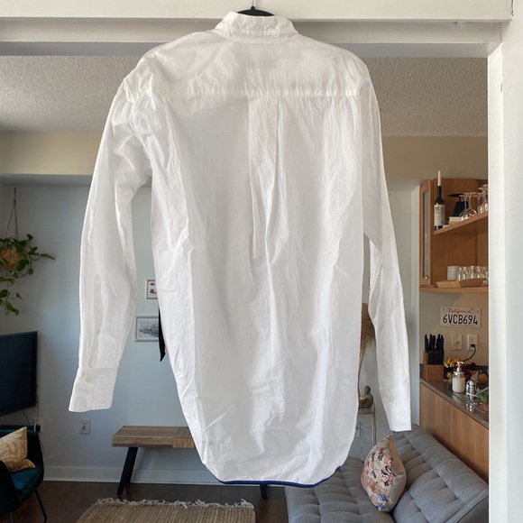 Rag & bone - button down white shirt with side opening details - Picture 5 of 7